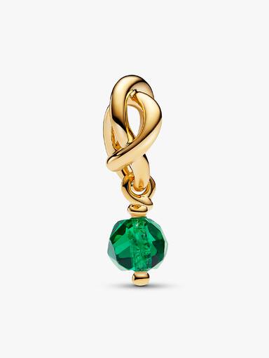 Mai Facettierter Ewigkeitskreis Charm-Anhänger