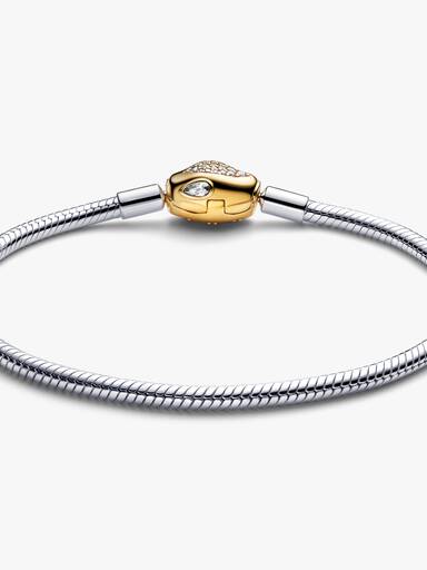 Schlangen-Gliederarmband mit Schlangenverschluss