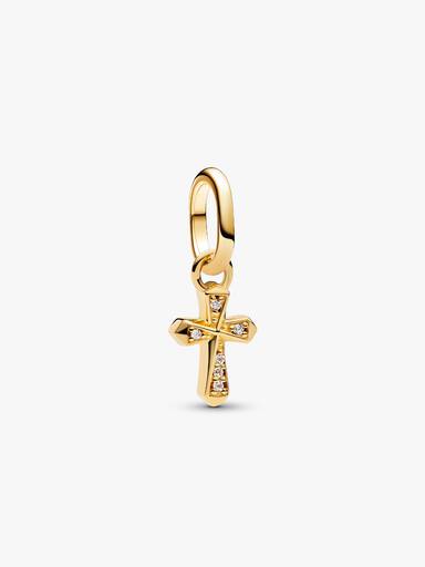Funkelndes Kreuz Mini-Charm-Anhänger