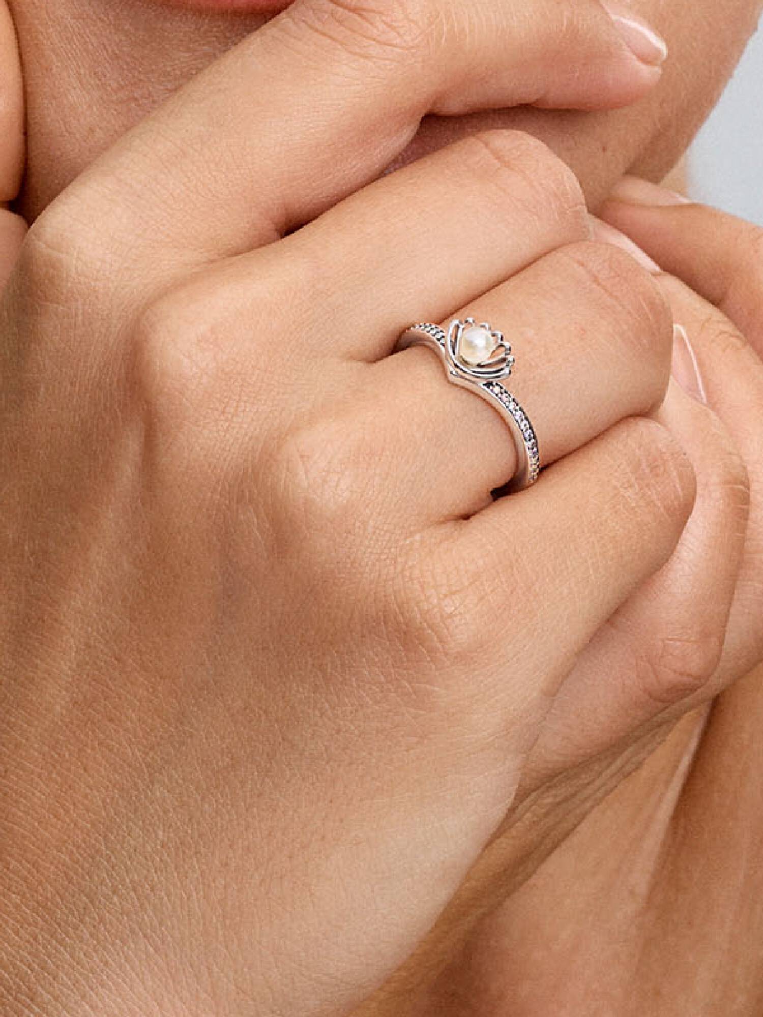 Disney Prinzessin Arielle Muschel Behandelte Süßwasserzuchtperle Ring