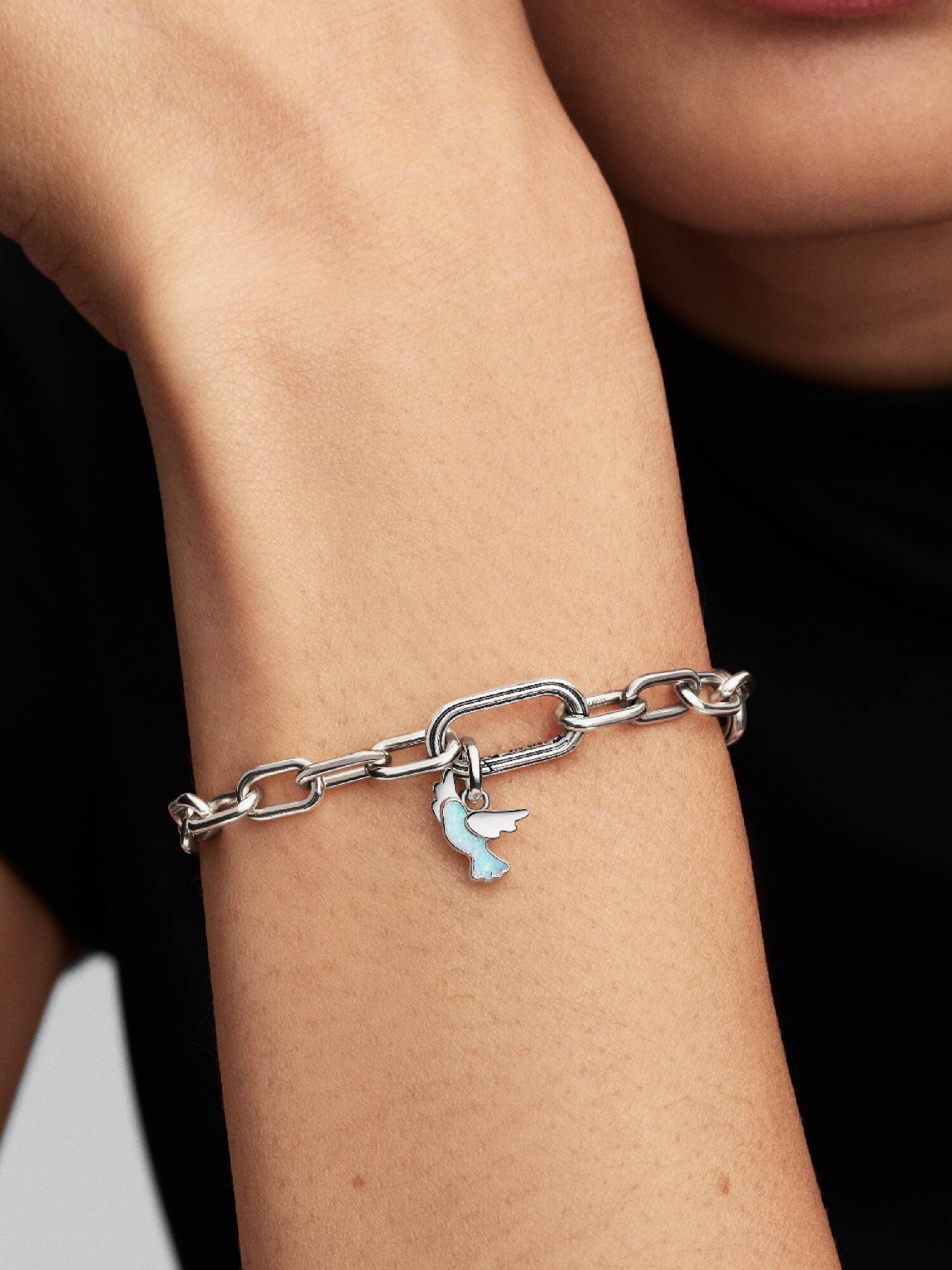 Weiße Taube Mini-Charm-Anhänger 