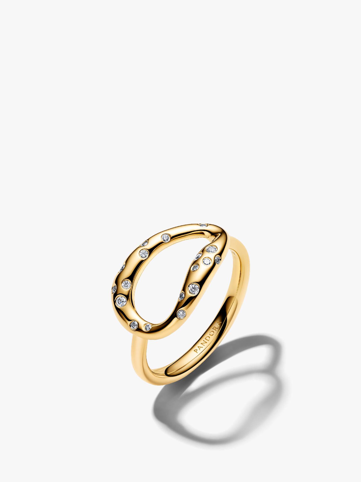 Organisch Geformter Steinbesetzter Statement-Ring