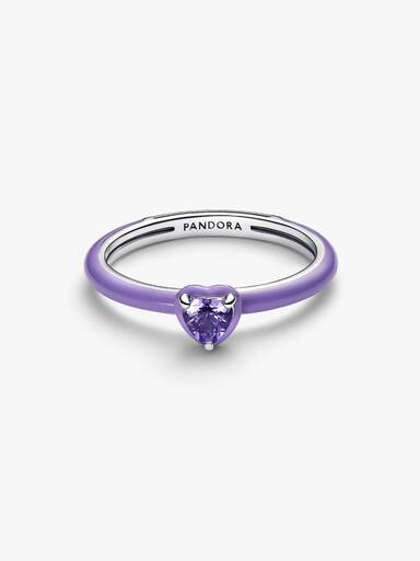 Violettes Chakra Herz Ring
