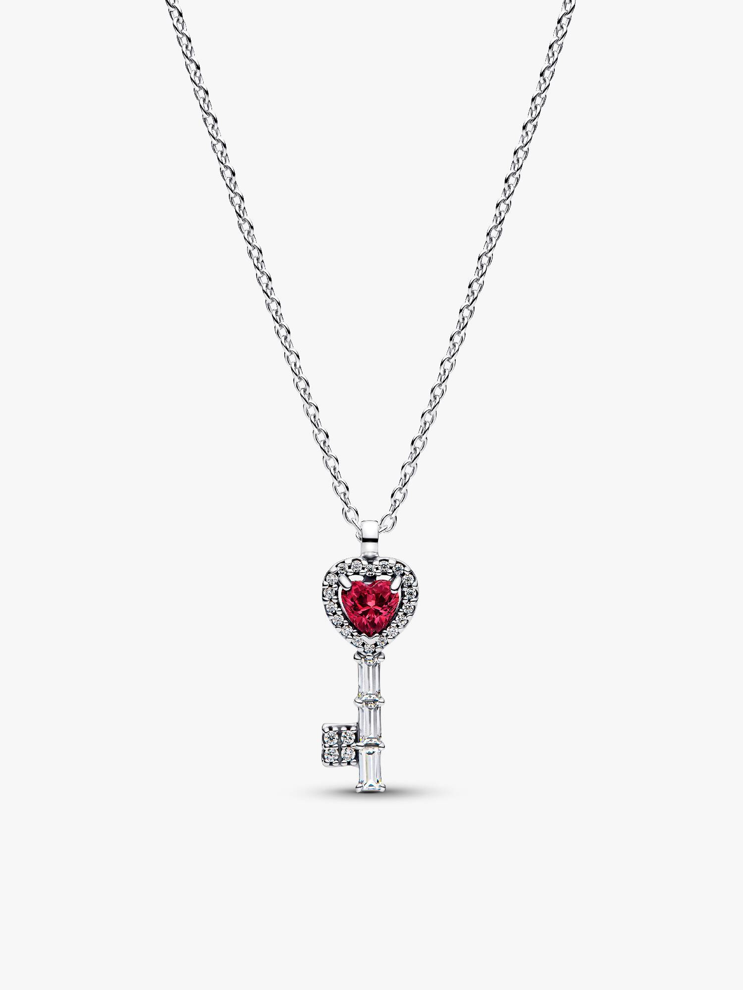 Erhabenes Herz Schlüssel Collier-Halskette