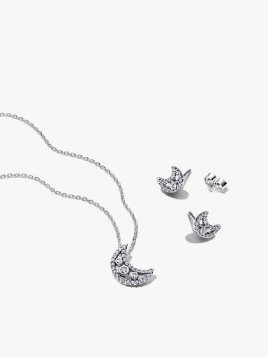 Schmuckset Mond Halskette & Ohrring Set