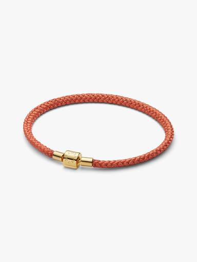 Schimmerndes Orangefarbenes Kordel-Armband