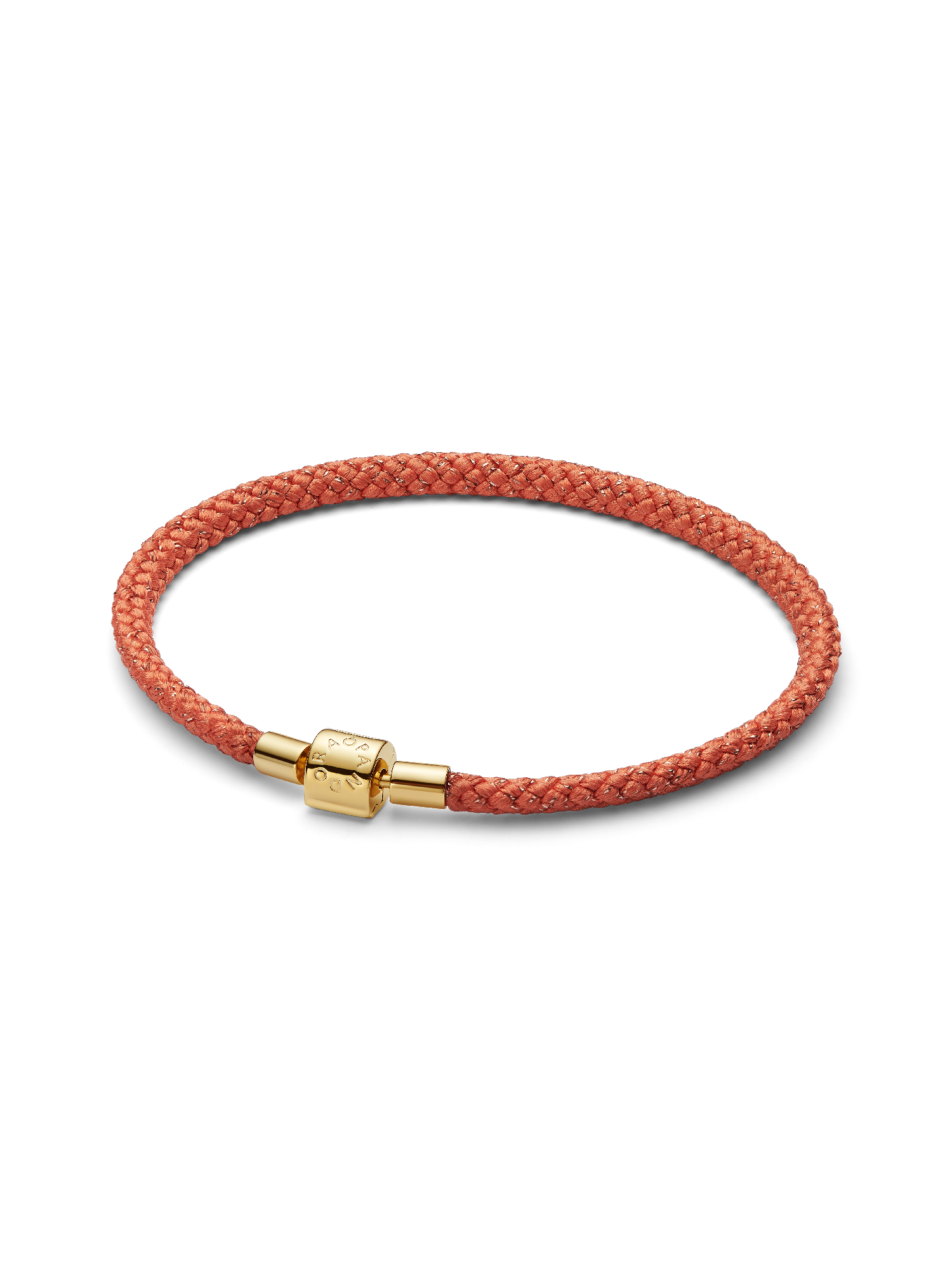 Schimmerndes Orangefarbenes Kordel-Armband