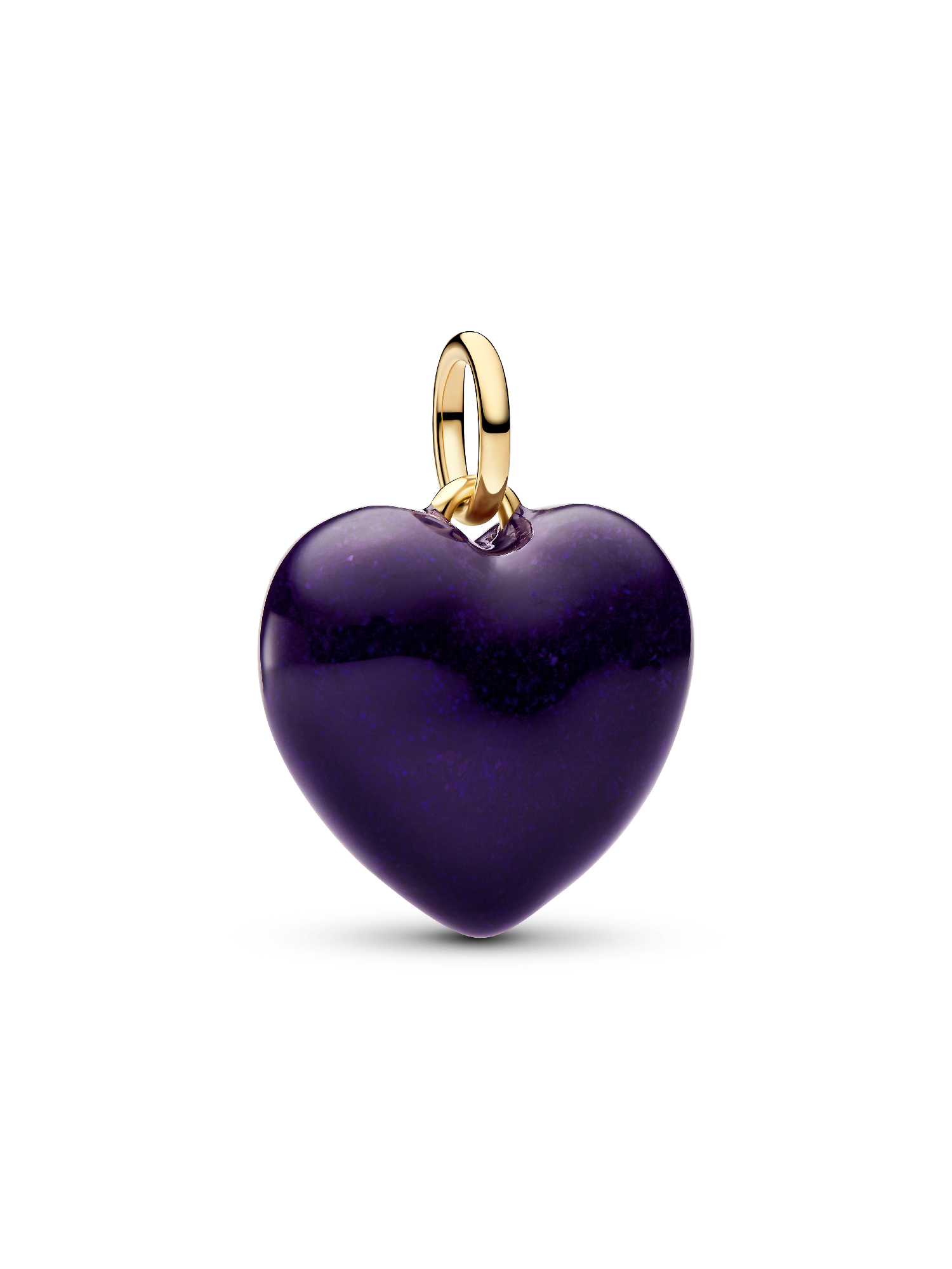 Violettes Rundliches Herz Charm-Anhänger