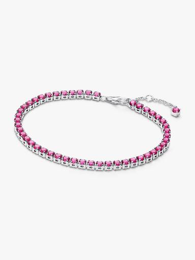Funkelndes Rosafarbenes Tennisarmband