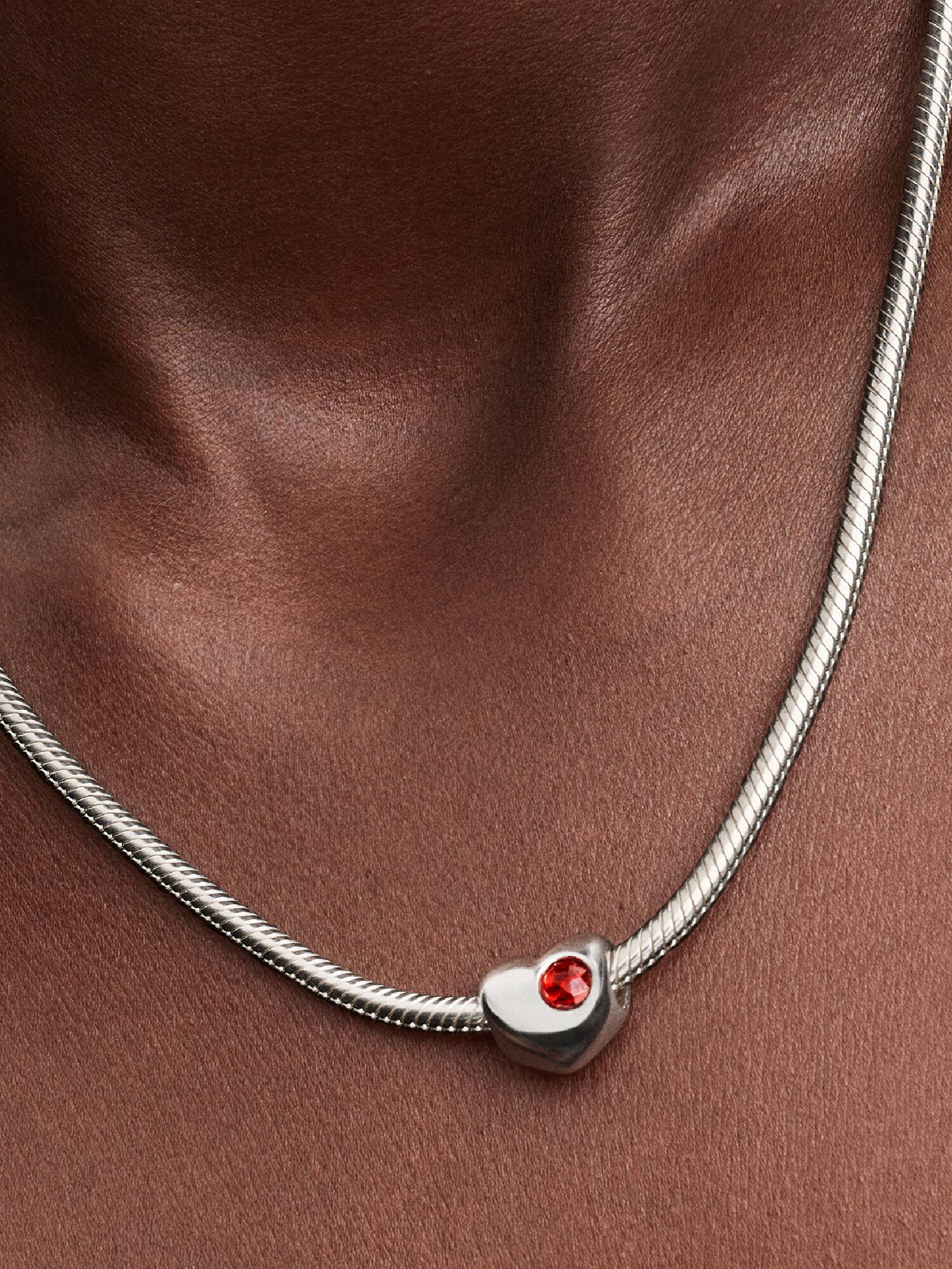 Gravierbares Roter Stein Herz-Charm