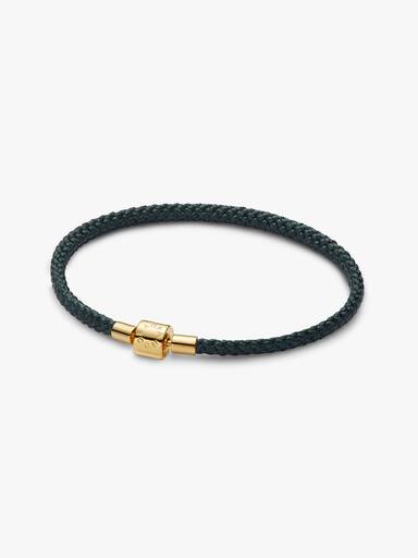 Schimmerndes Grünes Kordel-Armband