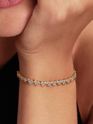 Drei Steine Herz Armband