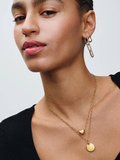 Verbundene Herzen Collier-Halskette