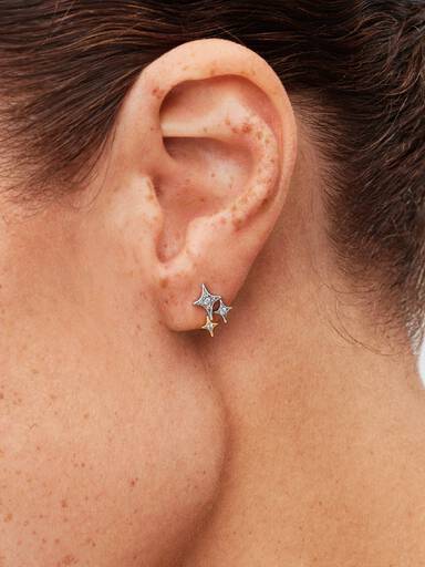 Dreifacher Stern Ohrstecker