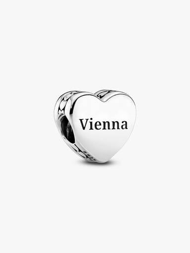 Wien Skyline Herz Charm