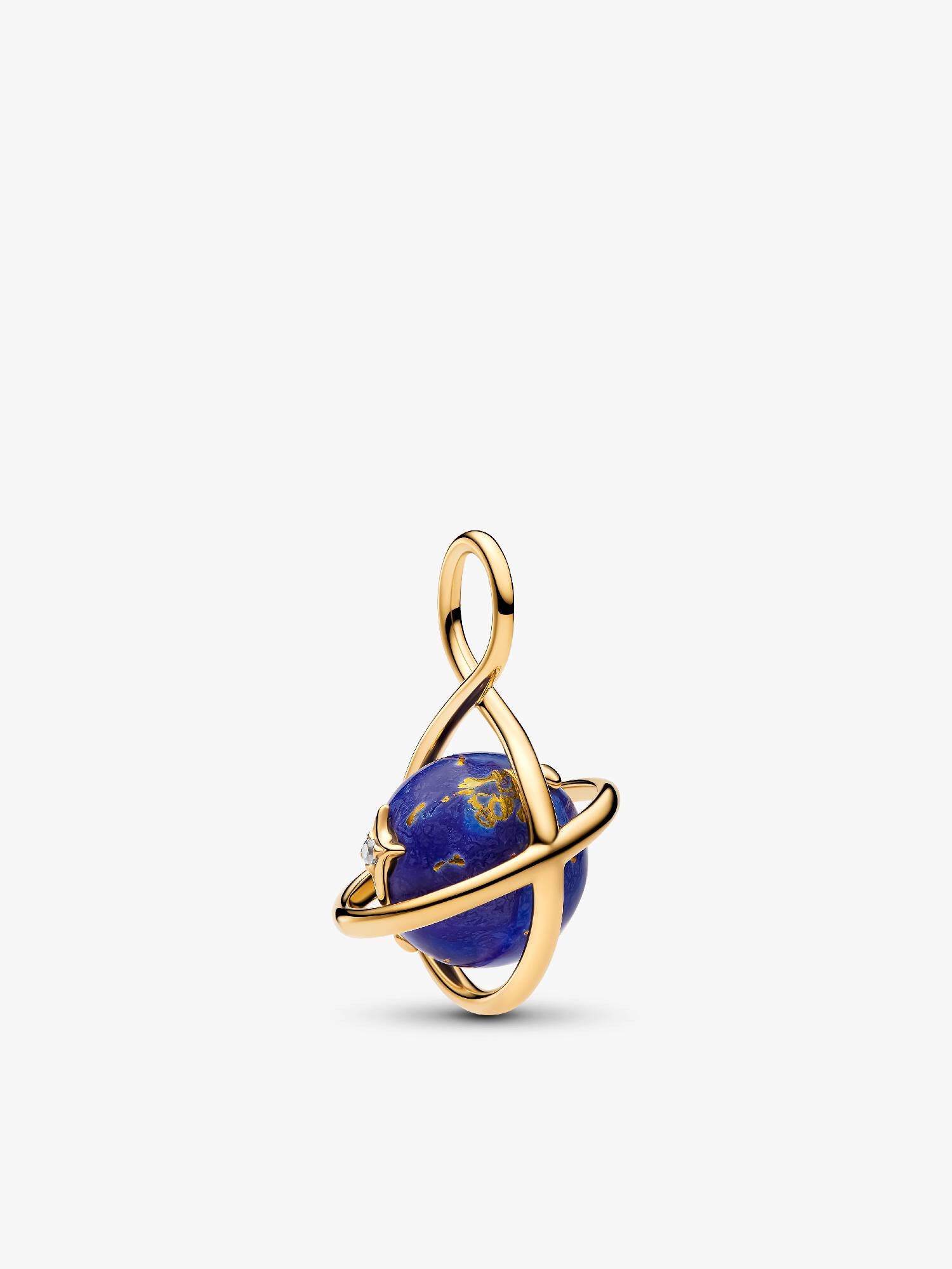 Drehender Himmlischer Blauer Planet Charm-Anhänger