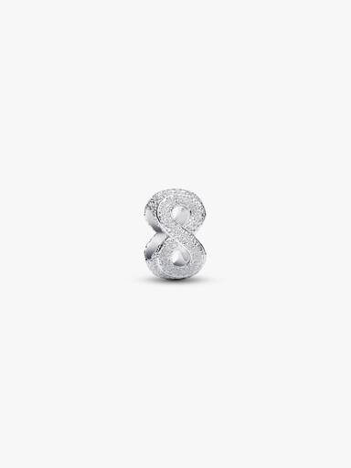 Strukturiertes Unendlichkeits-Symbol Mini-Charm