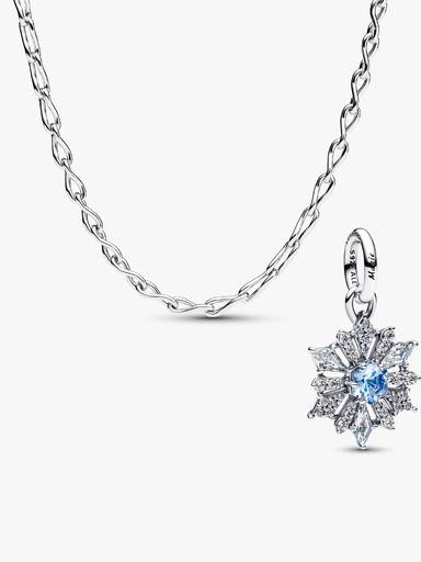 Disney Die Eiskönigin - Elsa Schneeflocke Charm-Anhänger Halskettenset