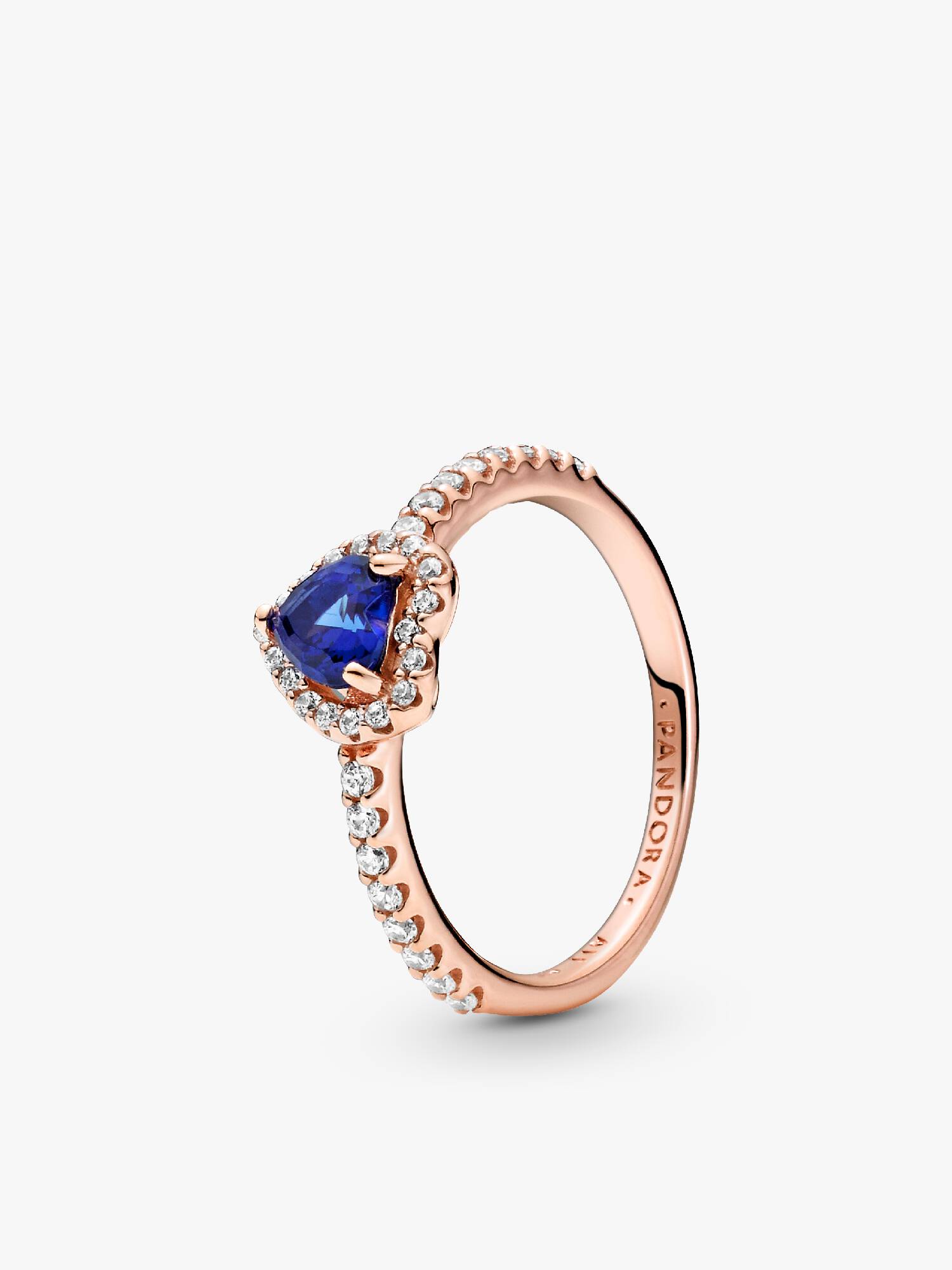 Funkelndes blaues Erhabenes Herz Ring