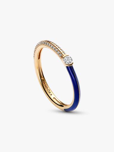 Pandora ME Pavé & Blau Doppelring