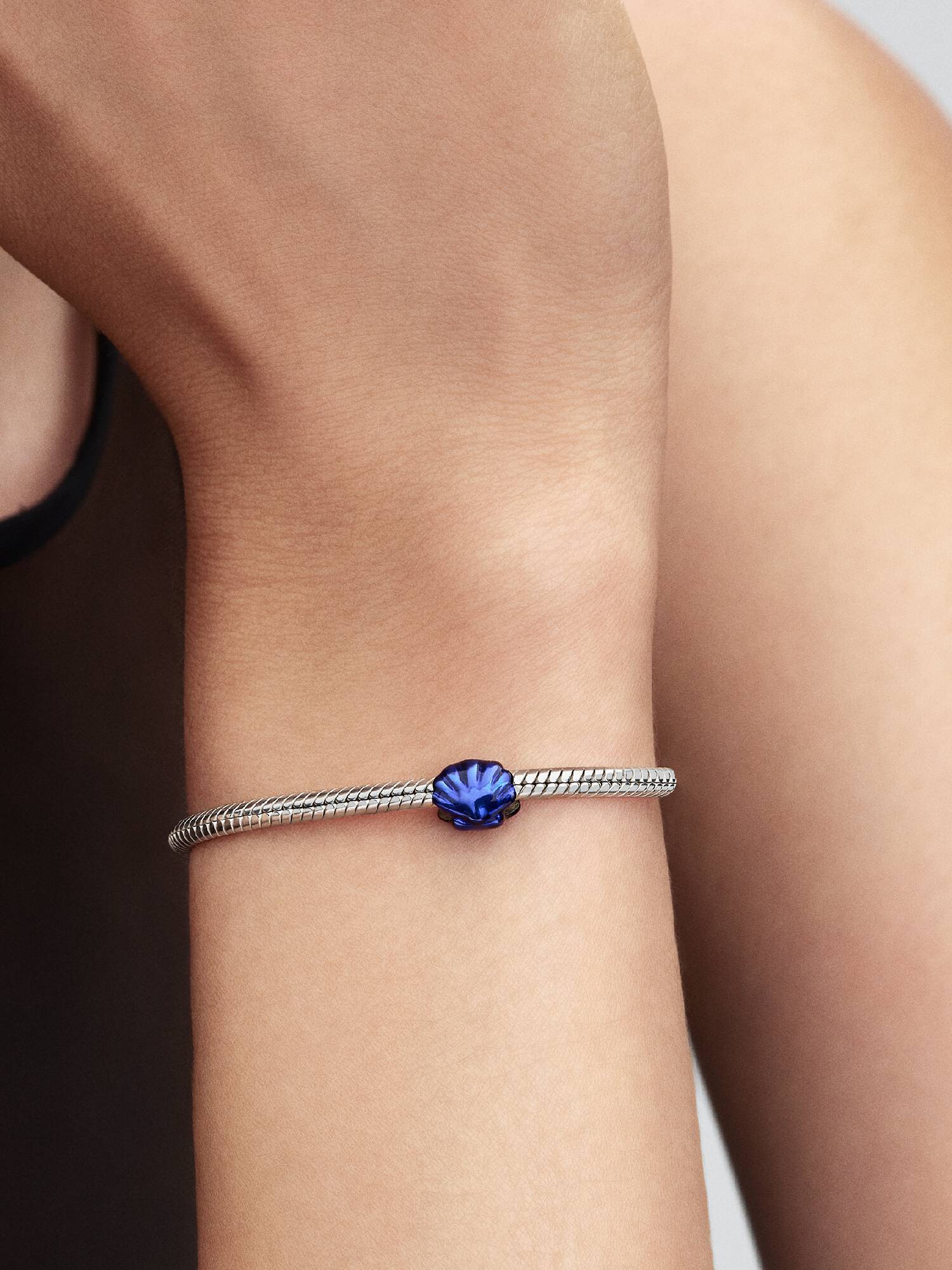 Blaue Muschel Mini-Charm