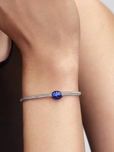 Blaue Muschel Mini-Charm