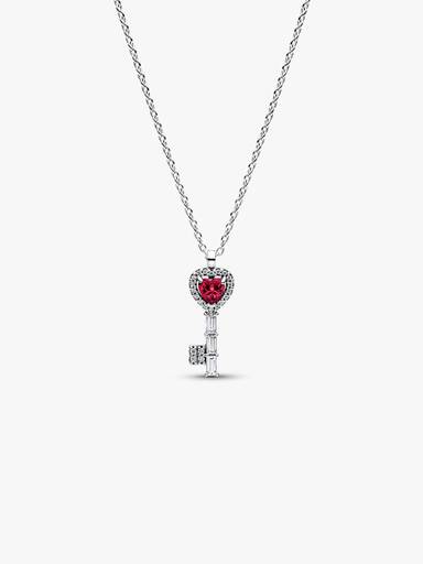 Erhabenes Herz Schlüssel Collier-Halskette