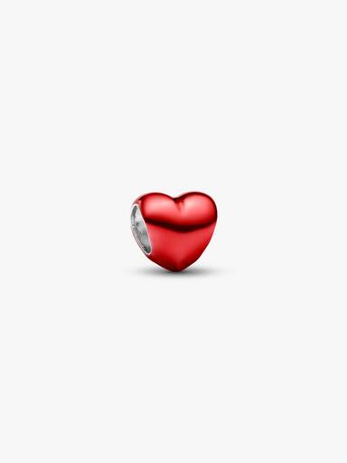 Rotes Metallic Herz Mini-Charm