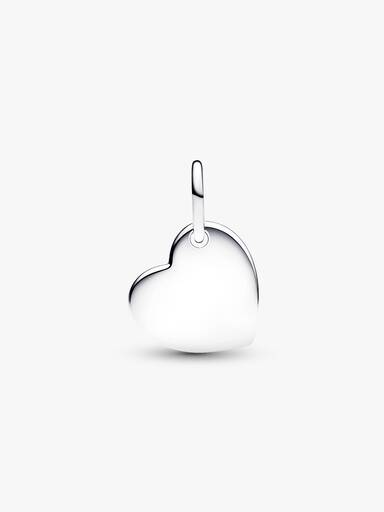 Gravierbares Herz Roter Stein Charm-Anhänger