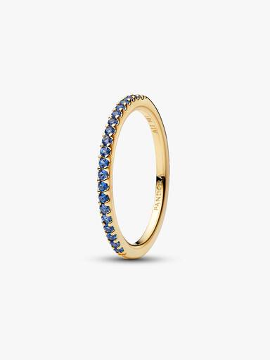 Funkelnder Blauer Halb-Ewigkeits-Ring