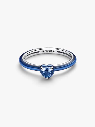 Blaues Chakra Herz Ring