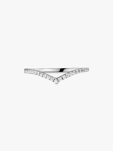 Funkelnder Wishbone Ring