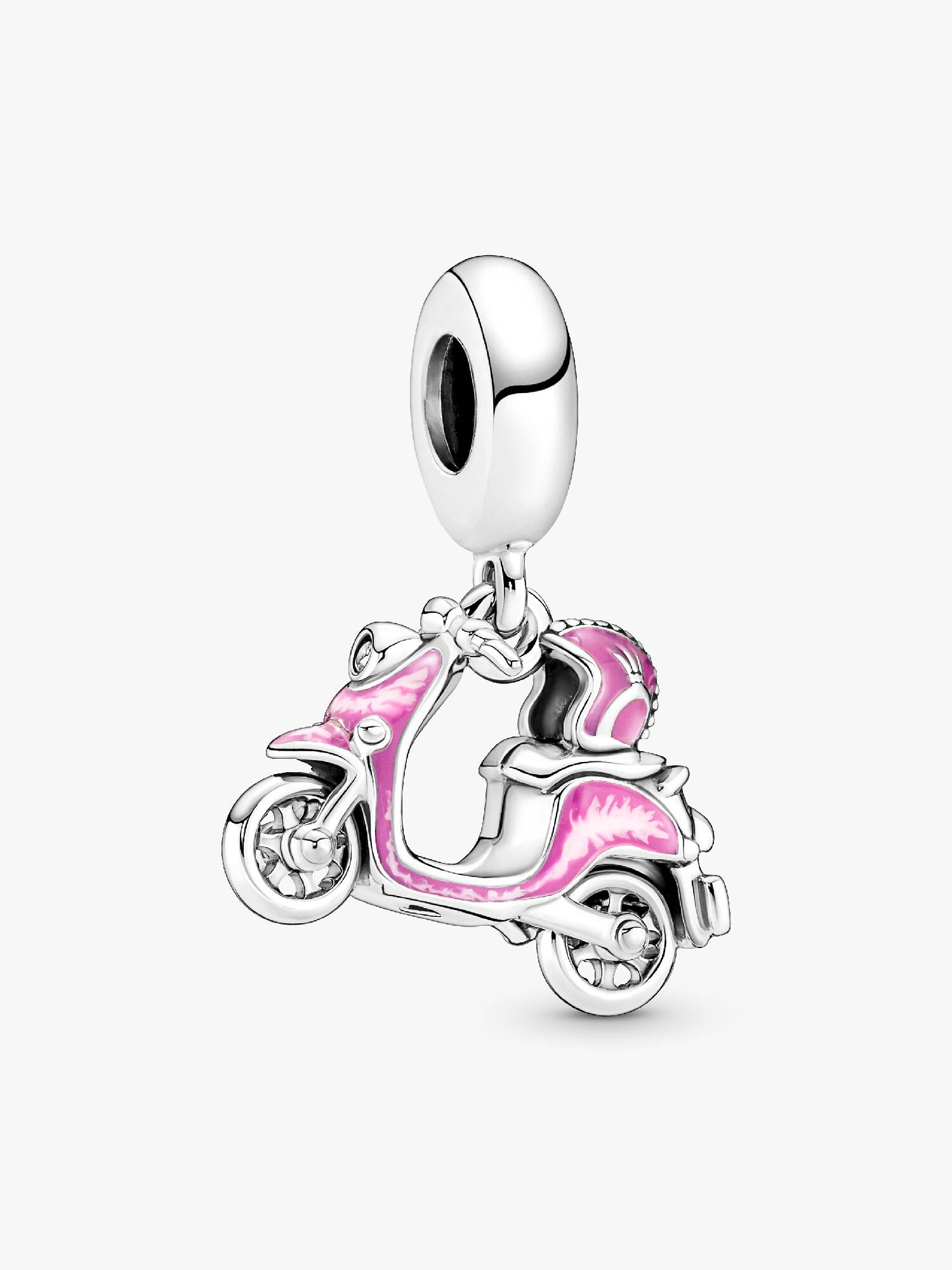 Rosafarbener Motorroller Charm-Anhänger
