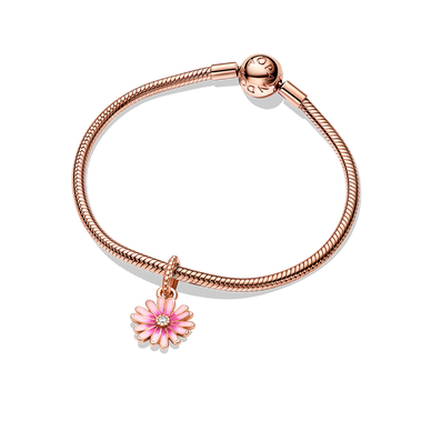 Rosafarbenes Gänseblümchen Armbandset