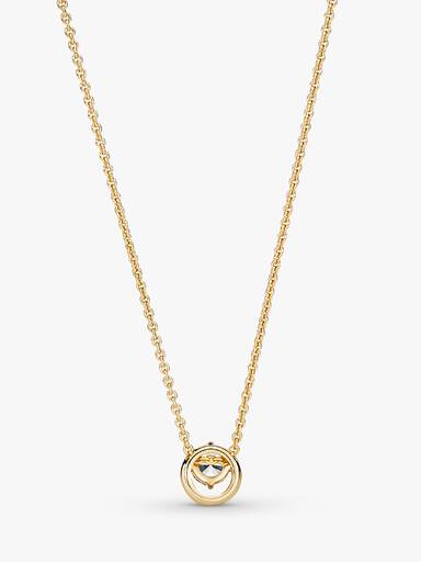 Funkelnder Runder Strahlenkranz Collier-Halskette