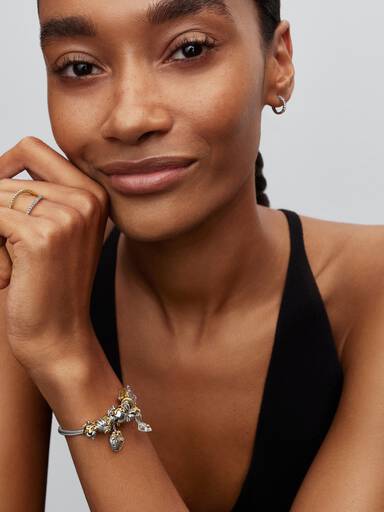 Disney Prinzessin Jasmin Rajah Charm mit im Labor gezüchteten Diamanten