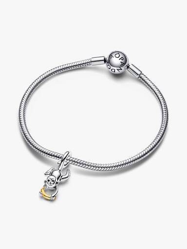 Bicolor Beweglicher Affe Charm-Anhänger