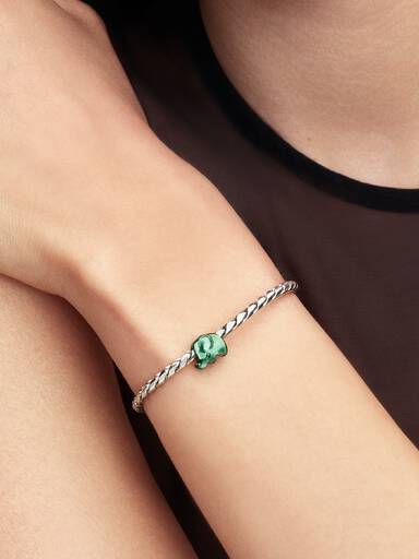 Grüner Elefant Mini-Charm