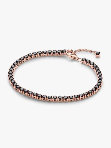 Schwarzes Funkelndes Tennisarmband