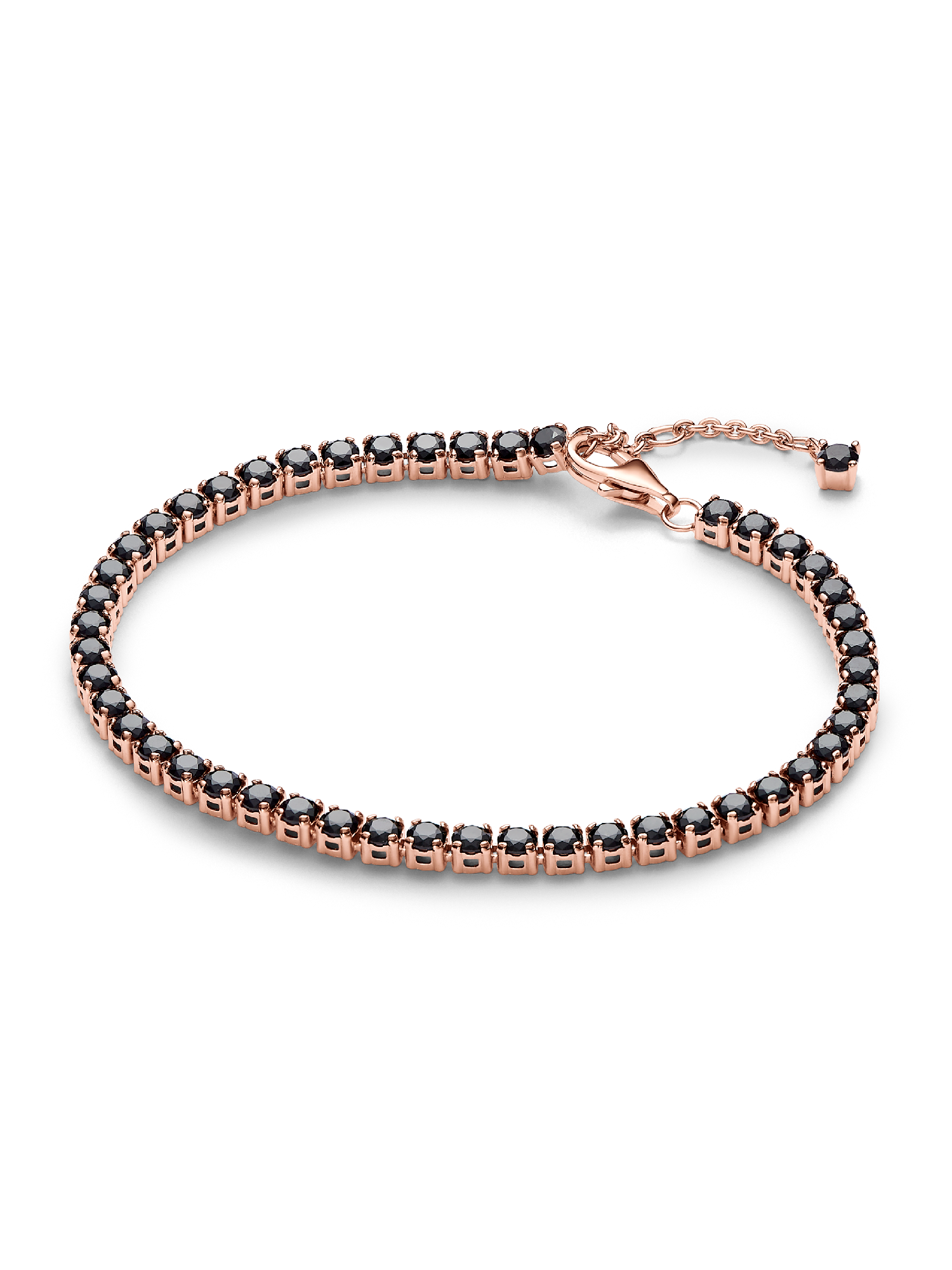 Schwarzes Funkelndes Tennisarmband