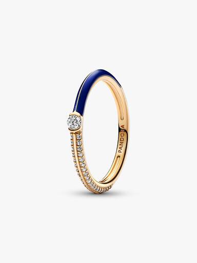 Pandora ME Pavé & Blau Doppelring