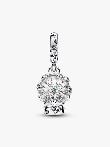 Schneeflocke Schneekugel Charm-Anhänger