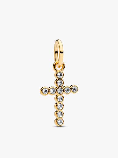 Strahlendes Kreuz Halsketten & Charm Set