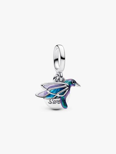 Kolibri Doppelter Charm-Anhänger