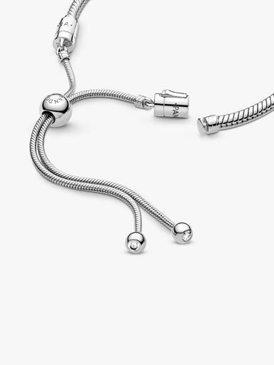 Schlangen-Gliederarmband mit Schiebeverschluss