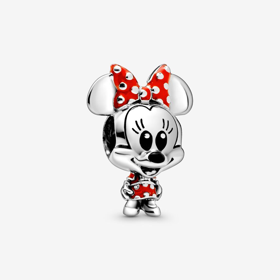 Disney Minnie Maus Gepunktetes Kleid und Schleife Charm