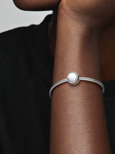 Gravierbarer Funkelnder Knopf Charm