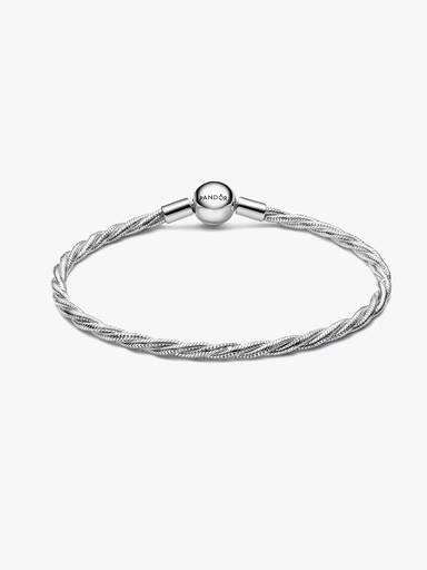 Runder Pandora Verschluss Gedrehtes Schlangen-Gliederarmband