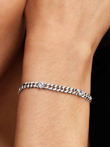 Herz Cuban-Gliederarmband