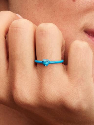 Türkisfarbener Herz-Stein Ring
